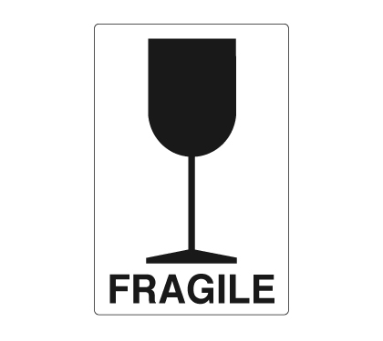 Bicchiere nero - FRAGILE