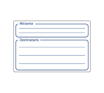 ETICHETTE MITTENTE/DESTINATARIO